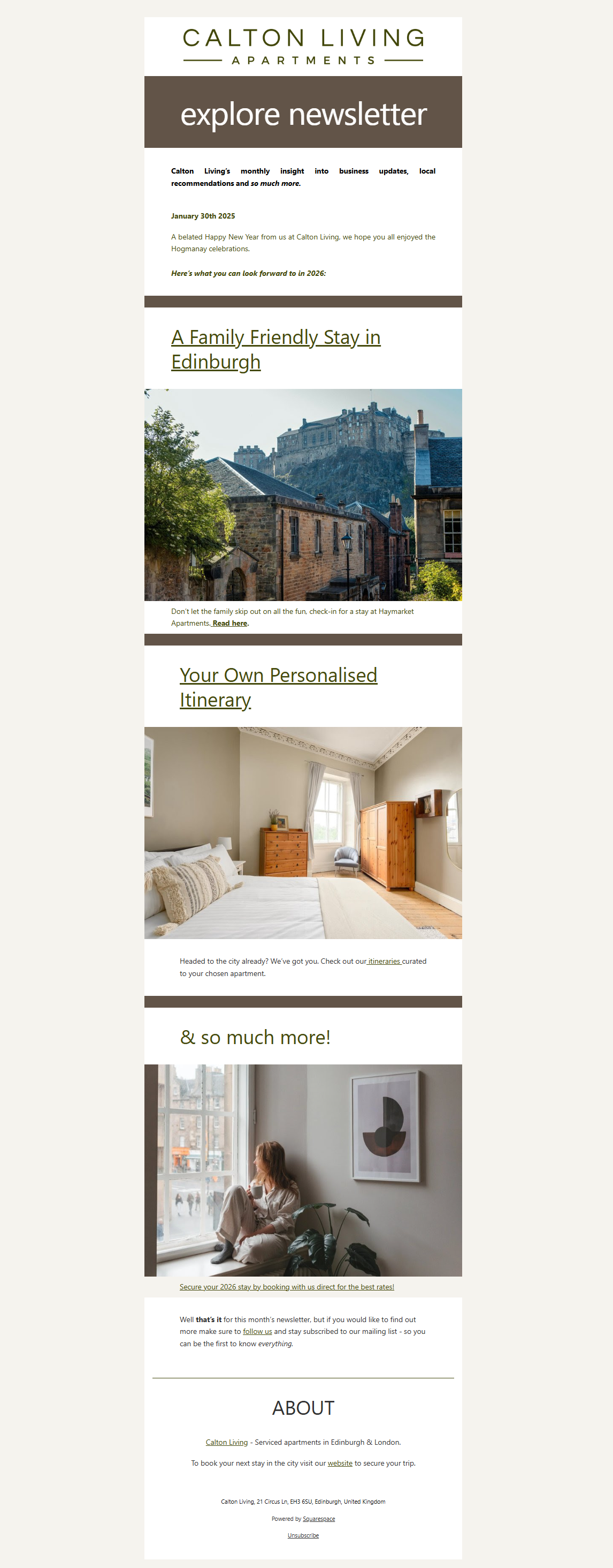 calton living website homepage